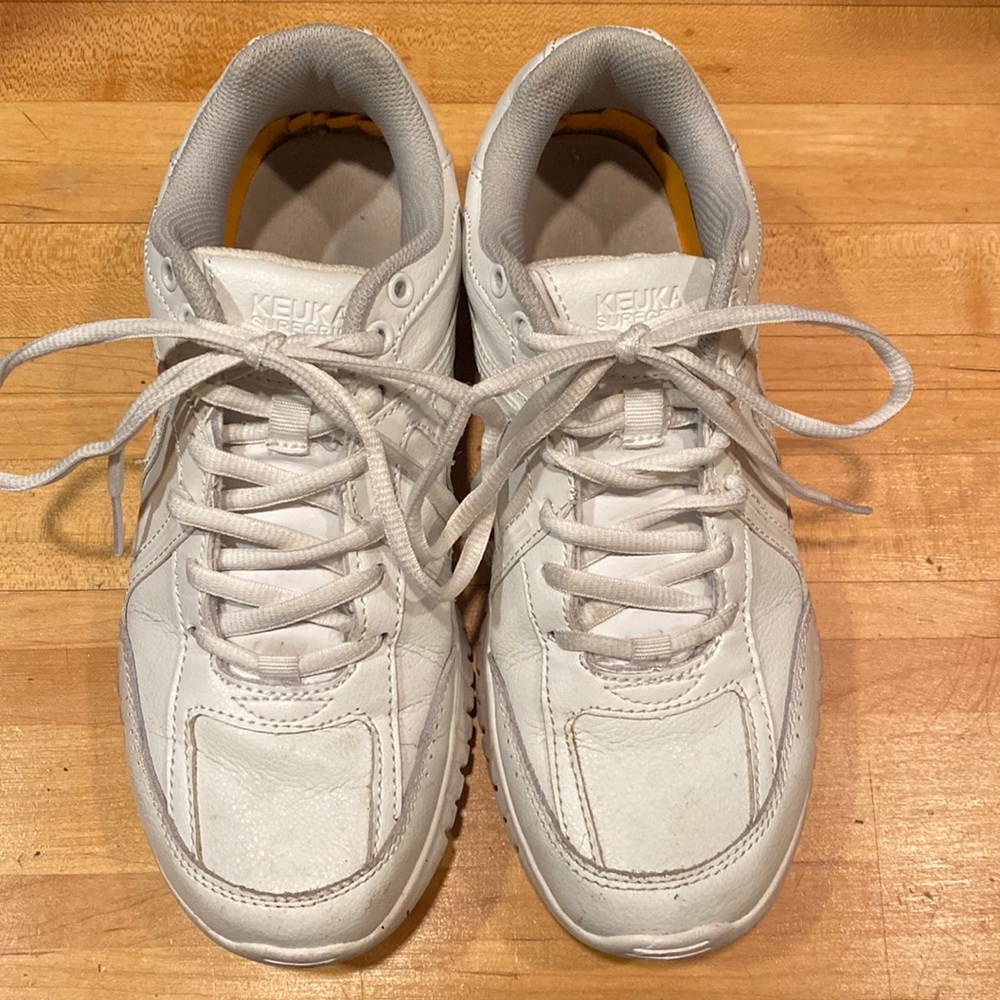 Keuka Suregrip White Leather Nursing/Healthcare Shoes
